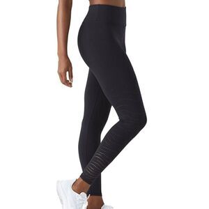 Glyder Fierce Yoga Leggings Black Laser Cut XS
